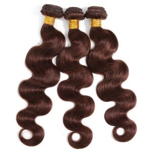 tissages bresiliens ondulé body wave couleu 4# blond 12A 100% vrais cheveux humains de très bonne qualité