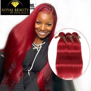 tissages bresiliens 12A couleur rouge100% vrais cheveux humains de très bonne qualité