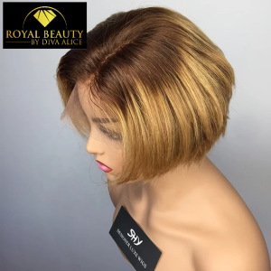wig pixie 100% Human Hair  13x4 Lace Wig Brazilian Indian Hair