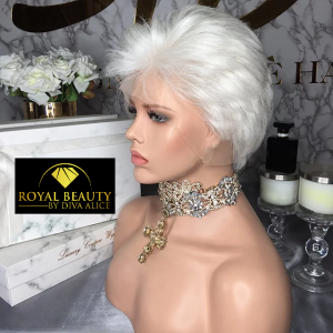 Wig pixie  100% Human Hair Color , 13x4 Lace Wig Brazilian Indian Hair