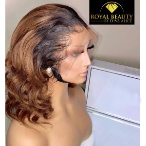 perruque brésilienne  personnalisée Lace Frontal 200%, 100% cheveux humains