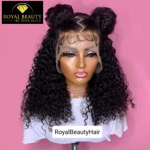 Perruque bresilienne curly 200%Densité, 100% cheveux humains vierges