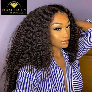 perruque Curly wave  200% densité, 100% cheveux humains