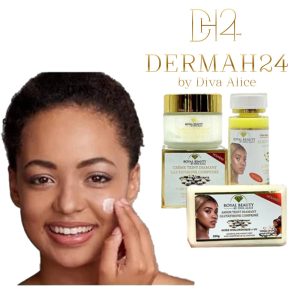 SÉRUM, CRÈME VISAGE ET SAVON ÉCLAIRCISSANT TEINT DIAMANT au glutathione comprimé