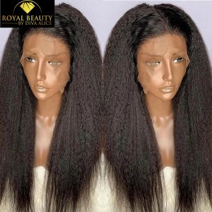 Perruque yaki kinky lisse 200% Densité, 100% cheveux humains