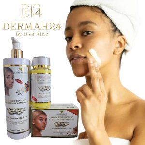 LAIT, SÉRUM, SAVON ÉCLAIRCISSANT TEINT DIAMANT AU GLUTATHIONE COMPRIMÉ