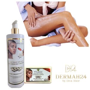 LAIT ET SAVON ÉCLAIRCISSANT TEINT MARRON CLAIR au glutathione comprimé