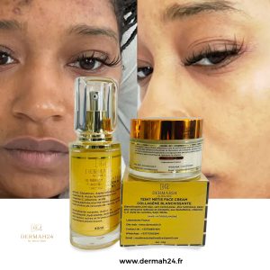 KIT SOIN DE VISAGE ÉCLAIRCISSANT AVEC SÉRUM EXTRA WHITE ET CRÈME AUX COLLAGÈNES