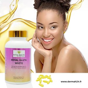 CAPSULES GLUTA WHITE BLANCHISSANTES de haute qualité, un mélange de glutathione, collagène,vitamine C et poudre de jus de citron 🍋 60 gélules