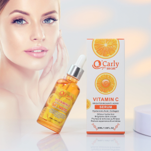 HUILE DE SOINS POUR VISAGE ÉCLAIRCISSANTE ANTI-ÂGE, HYDRATANTE, À LA VITAMINE C, ACIDE HYALURONIQUE