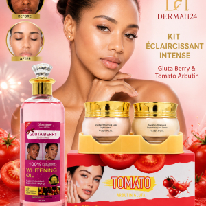 COFFRET VISAGE ÉCLAT INTENSE GLUTA BERRY & TOMATO 🍅 ARBUTINE